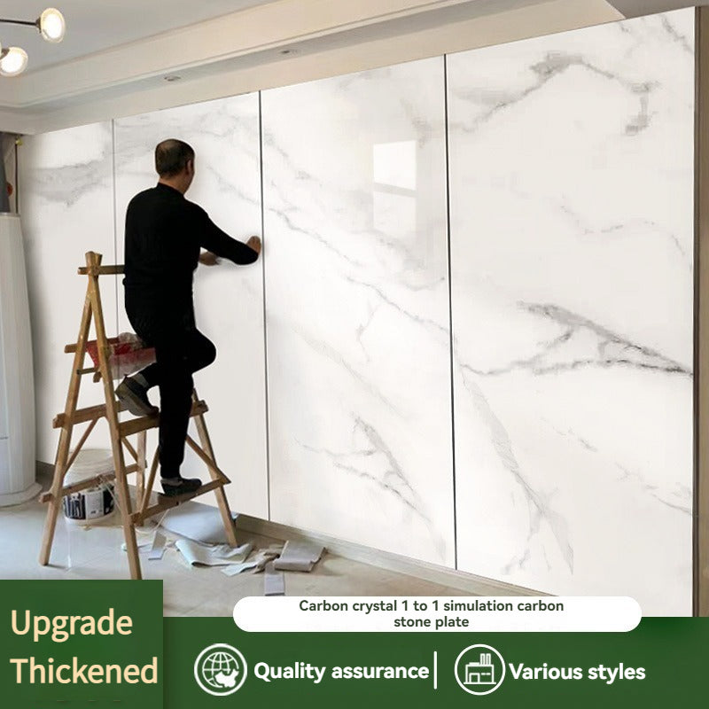 Seamless Peel-and-Stick Wall Panels – Carbon, Wood, Metal & Stone Finishes