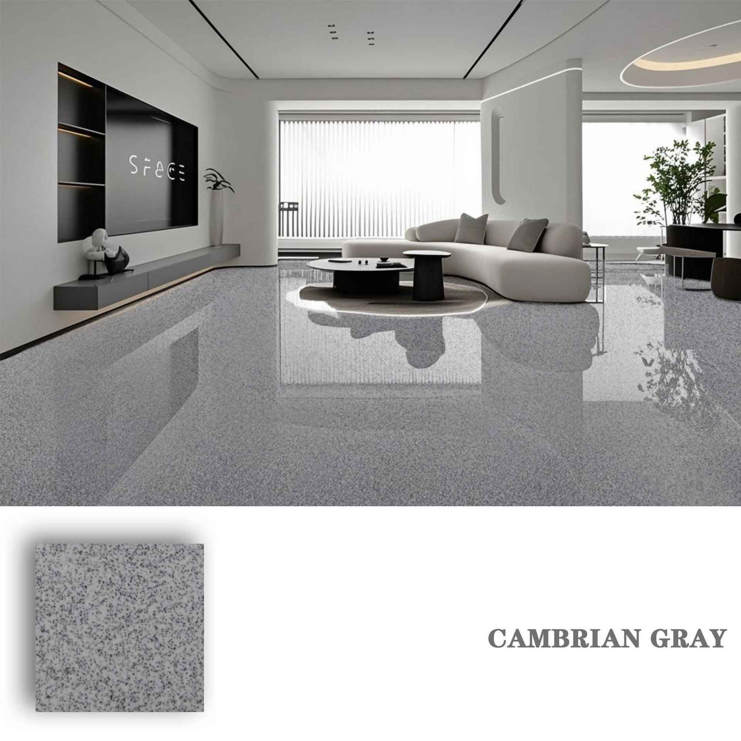 High-Gloss Marble Finish Epoxy Floor Coating