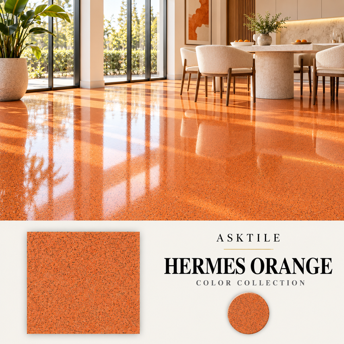 ASKTILE High-Gloss Marble-Look Epoxy Self-Leveling Floor Coating