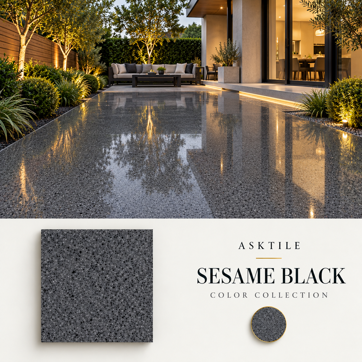 ASKTILE High-Gloss Marble-Look Epoxy Self-Leveling Floor Coating