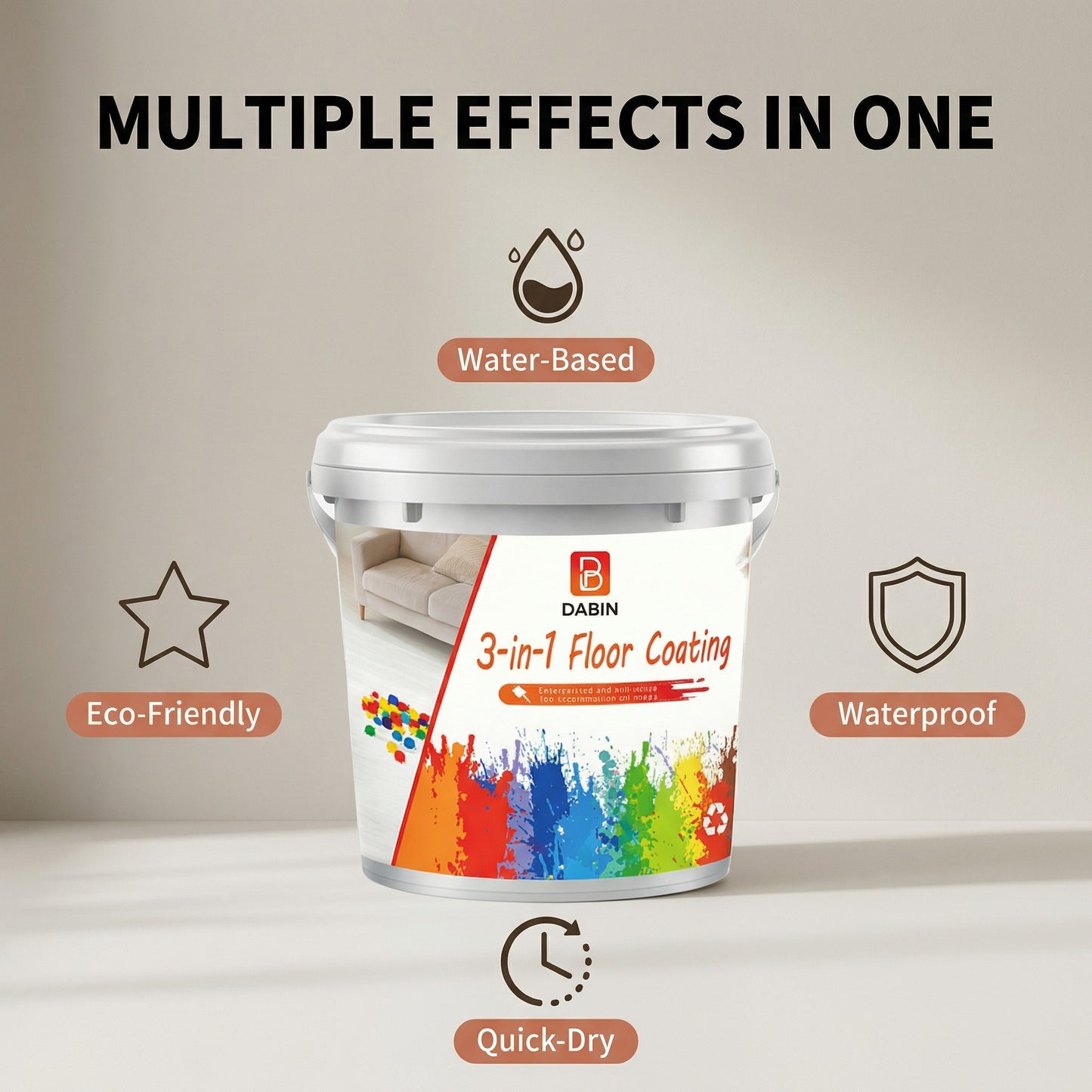 Quick-Dry Anti-Slip Water-Based Floor Paint（3 in 1）