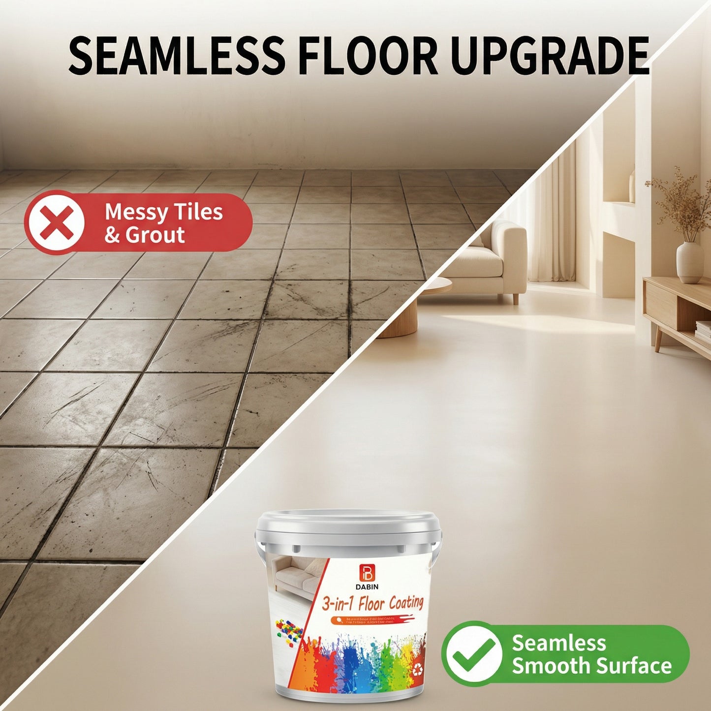 Quick-Dry Anti-Slip Water-Based Floor Paint（3 in 1）