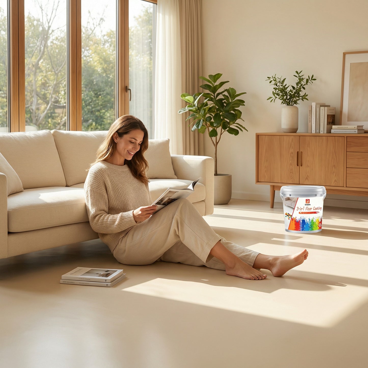 Quick-Dry Anti-Slip Water-Based Floor Paint（3 in 1）