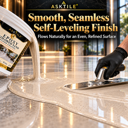 ASKTILE High-Gloss Marble-Look Epoxy Self-Leveling Floor Coating